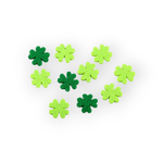 Casa si Gradina - Decoratiuni - Obiecte decorative - Accesorii decorative - Set trifoi din fetru pentru cusut si lipit, diametru 20 mm, 10 bucati - Infinity.ro