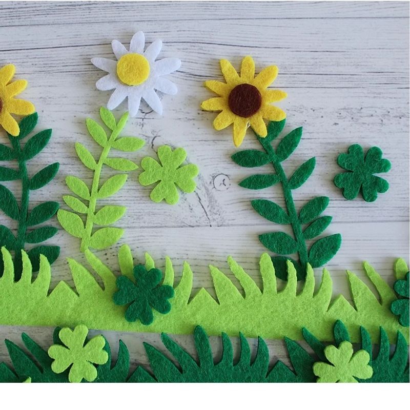 Casa si Gradina - Decoratiuni - Obiecte decorative - Accesorii decorative - Set trifoi din fetru pentru cusut si lipit, diametru 20 mm, 10 bucati - Infinity.ro