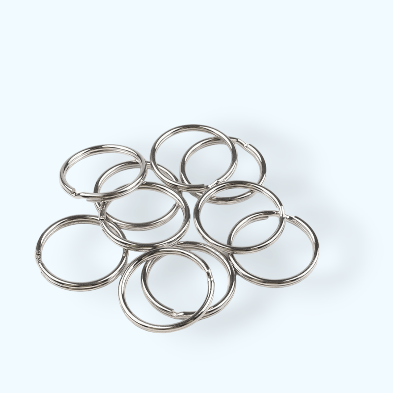 Casa si Gradina - Decoratiuni - Obiecte decorative - Accesorii decorative - Set 10 inele metalice pentru chei, diametru 28 mm, Argintiu - Infinity.ro
