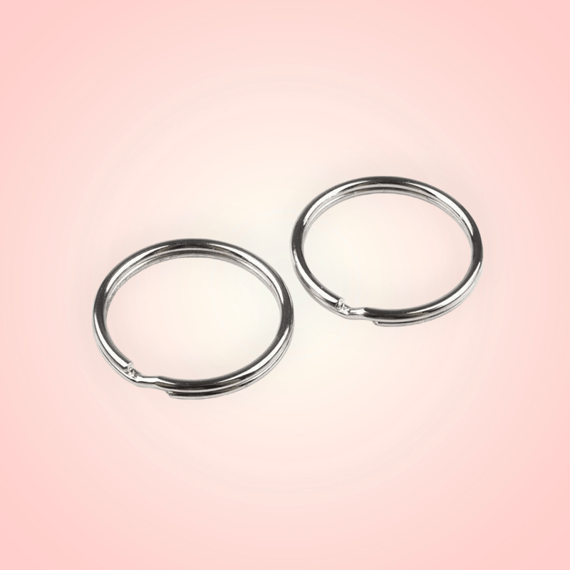 Casa si Gradina - Decoratiuni - Obiecte decorative - Accesorii decorative - Set 10 inele metalice pentru chei, diametru 28 mm, Argintiu - Infinity.ro