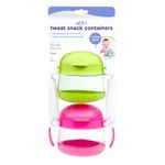 Jucarii, Copii si Bebe - Hrana si alaptare - Biberoane, suzete si accesorii hranire - Articole hranire bebelusi - Set cani pentru gustare Ubbi roz si verde - Infinity.ro