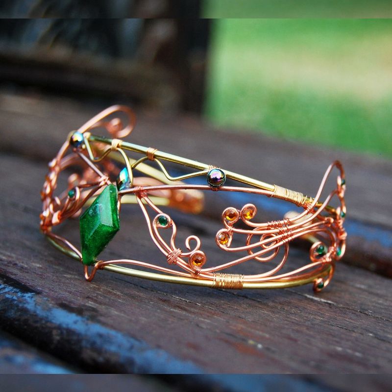 Fashion, accesorii si bijuterii - Femei - Bijuterii femei - Bratari femei - Bratara cu pauni, cupru - Infinity.ro