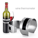 Casa si Gradina - Bucatarie si vesela - Ustensile bucatarie - Termometre bucatarie - Termometru Digital pentru Sticla de Vin Gradatie 4 - 24 °C Inox G Glixicom® - Infinity.ro