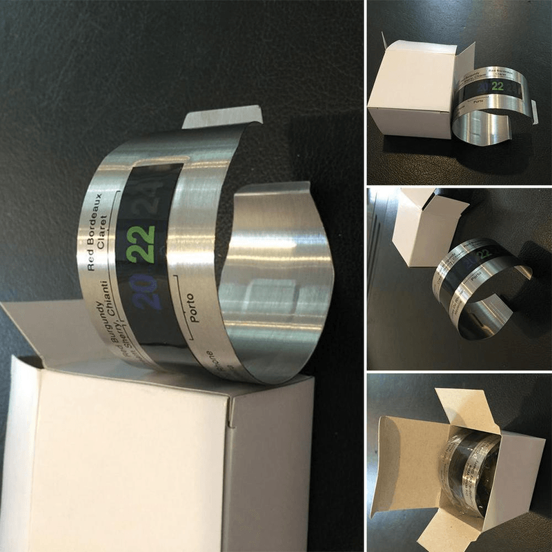 Casa si Gradina - Bucatarie si vesela - Ustensile bucatarie - Termometre bucatarie - Termometru Digital pentru Sticla de Vin Gradatie 4 - 24 °C Inox G Glixicom® - Infinity.ro