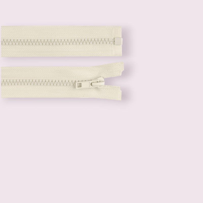 Casa si Gradina - Decoratiuni - DIY - Articole mercerie - Fermoar plastic detasabil Crisalida, lungime 45 cm, Crem - Infinity.ro
