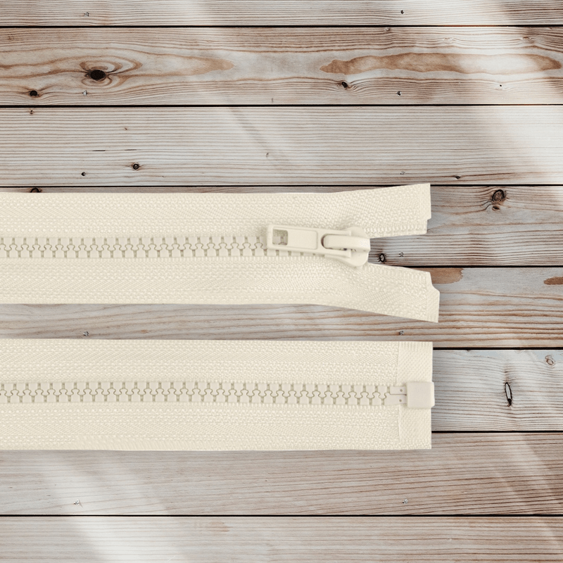 Casa si Gradina - Decoratiuni - DIY - Articole mercerie - Fermoar plastic detasabil Crisalida, lungime 45 cm, Crem - Infinity.ro