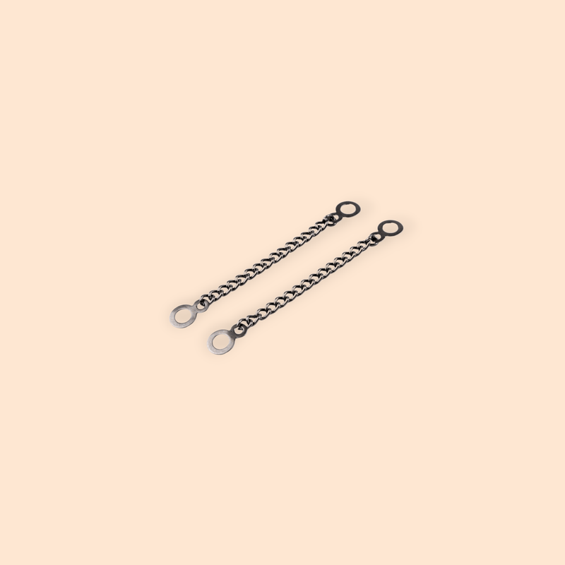 Casa si Gradina - Decoratiuni - DIY - Articole mercerie - Set 2 lanturi metalice decorative pentru confectii 9 cm Negru - Infinity.ro