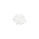Casa si Gradina - Decoratiuni - DIY - Articole mercerie - Aplicatie termoadeziva brodata, 35 mm, floare Alba - Infinity.ro