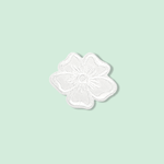 Casa si Gradina - Decoratiuni - DIY - Articole mercerie - Aplicatie termoadeziva brodata, 35 mm, floare Alba - Infinity.ro
