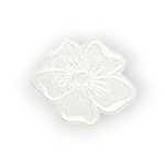 Casa si Gradina - Decoratiuni - DIY - Articole mercerie - Aplicatie termoadeziva brodata, 35 mm, floare Alba - Infinity.ro