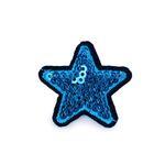 Casa si Gradina - Decoratiuni - DIY - Articole mercerie - Aplicatie termoadeziva Kyrra, stea cu paiete 35 mm, Albastru - Infinity.ro