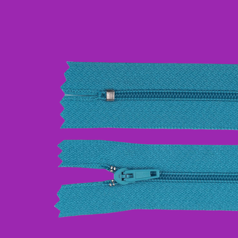 Casa si Gradina - Decoratiuni - DIY - Articole mercerie - Fermoar spiralat nedetasabil Crisalida, lungime 20 cm Turcoaz - Infinity.ro