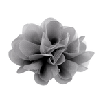 Casa si Gradina - Decoratiuni - DIY - Articole mercerie - Floare textila din sifon pentru haine, diametru 8 cm, Gri - Infinity.ro
