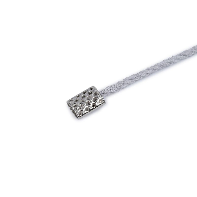 Casa si Gradina - Decoratiuni - DIY - Articole mercerie - Set 2 terminatii metalice pentru snur cu model 3 mm Argintiu - Infinity.ro