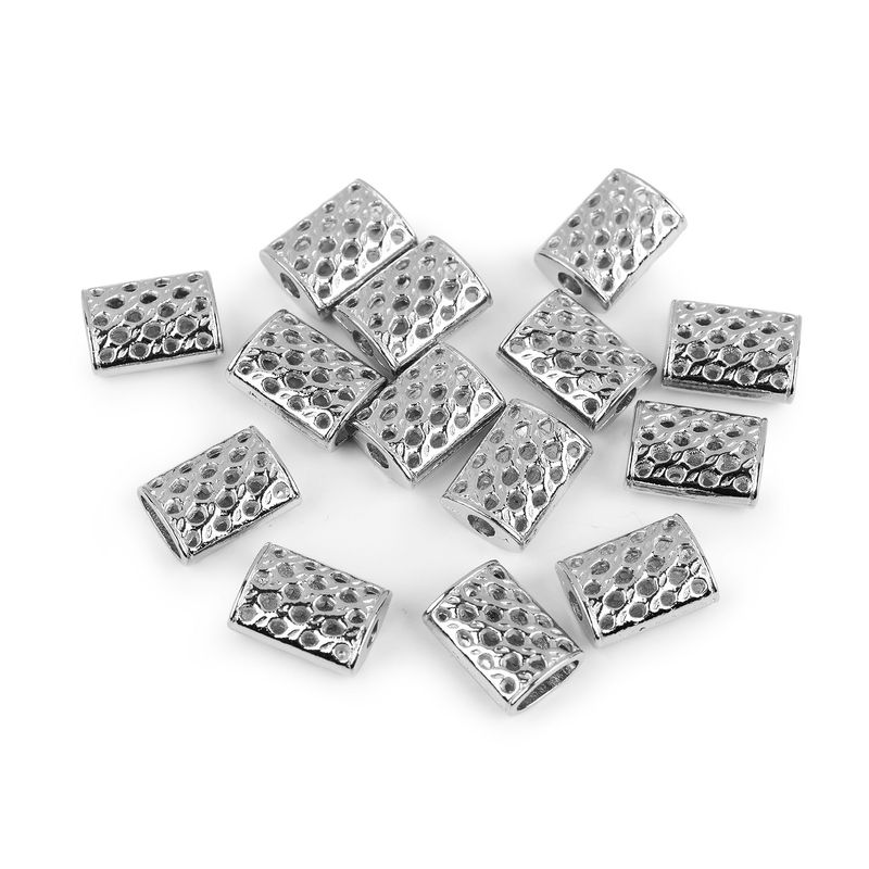 Casa si Gradina - Decoratiuni - DIY - Articole mercerie - Set 2 terminatii metalice pentru snur cu model 3 mm Argintiu - Infinity.ro