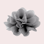 Casa si Gradina - Decoratiuni - DIY - Articole mercerie - Floare textila din sifon pentru haine, diametru 8 cm, Gri - Infinity.ro