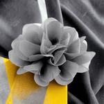Casa si Gradina - Decoratiuni - DIY - Articole mercerie - Floare textila din sifon pentru haine, diametru 8 cm, Gri - Infinity.ro