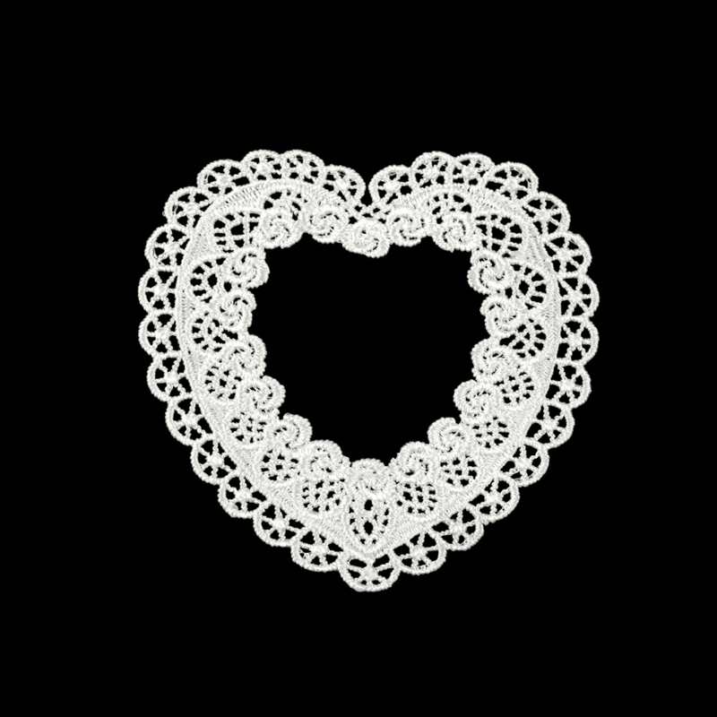 Casa si Gradina - Decoratiuni - DIY - Articole mercerie - Aplicatie crosetata, dimensiuni 10,3 x 10,5 cm, Inima - Infinity.ro