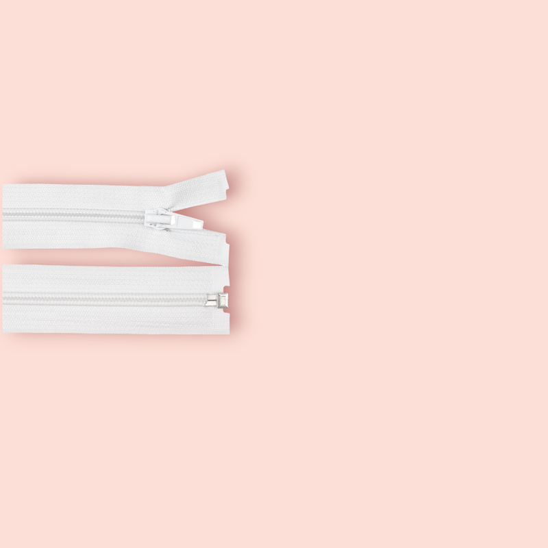 Casa si Gradina - Decoratiuni - DIY - Articole mercerie - Fermoar spiralat detasabil, lungime 30 cm Alb - Infinity.ro