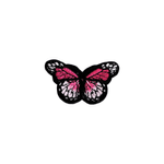 Casa si Gradina - Decoratiuni - DIY - Articole mercerie - Aplicatie termoadeziva brodata 43 x 29 mm fluture Fucsia - Infinity.ro