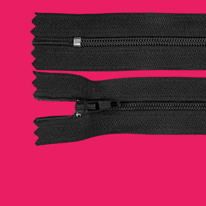 Casa si Gradina - Decoratiuni - DIY - Articole mercerie - Fermoar spiralat nedetasabil Crisalida, lungime 20 cm Negru - Infinity.ro