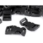 Casa si Gradina - Decoratiuni - DIY - Articole mercerie - Catarama trident curbata din plastic pentru textile, latime 25 mm, dimensiuni 31 x 67 mm Negru - Infinity.ro
