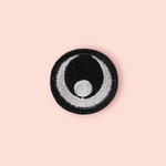 Casa si Gradina - Decoratiuni - DIY - Articole mercerie - Aplicatie termoadeziva brodata Crisalida, 38 mm, Ochi negru - Infinity.ro