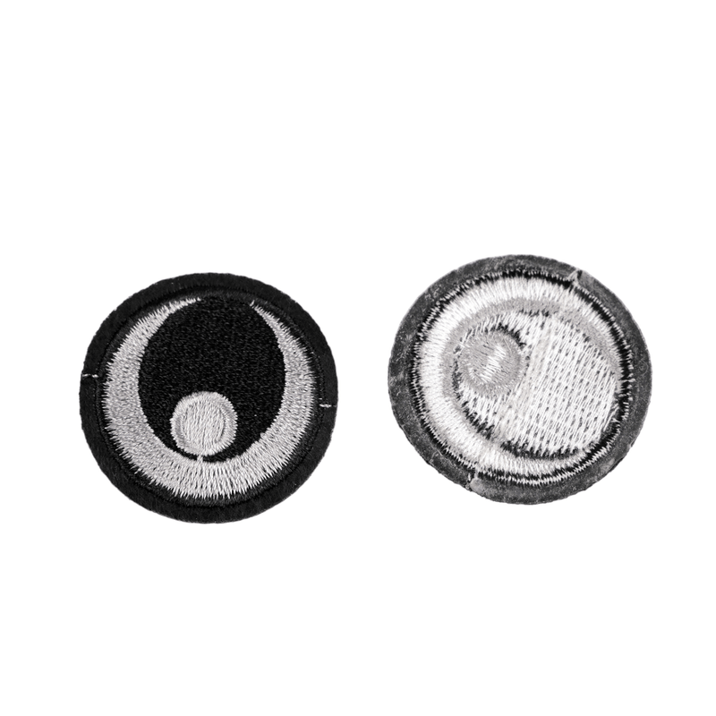 Casa si Gradina - Decoratiuni - DIY - Articole mercerie - Aplicatie termoadeziva brodata Crisalida, 38 mm, Ochi negru - Infinity.ro