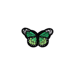 Casa si Gradina - Decoratiuni - DIY - Articole mercerie - Aplicatie termoadeziva brodata 43 x 29 mm fluture Verde - Infinity.ro