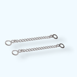 Casa si Gradina - Decoratiuni - DIY - Articole mercerie - Set 2 lanturi metalice decorative pentru confectii 9 cm Nichel - Infinity.ro