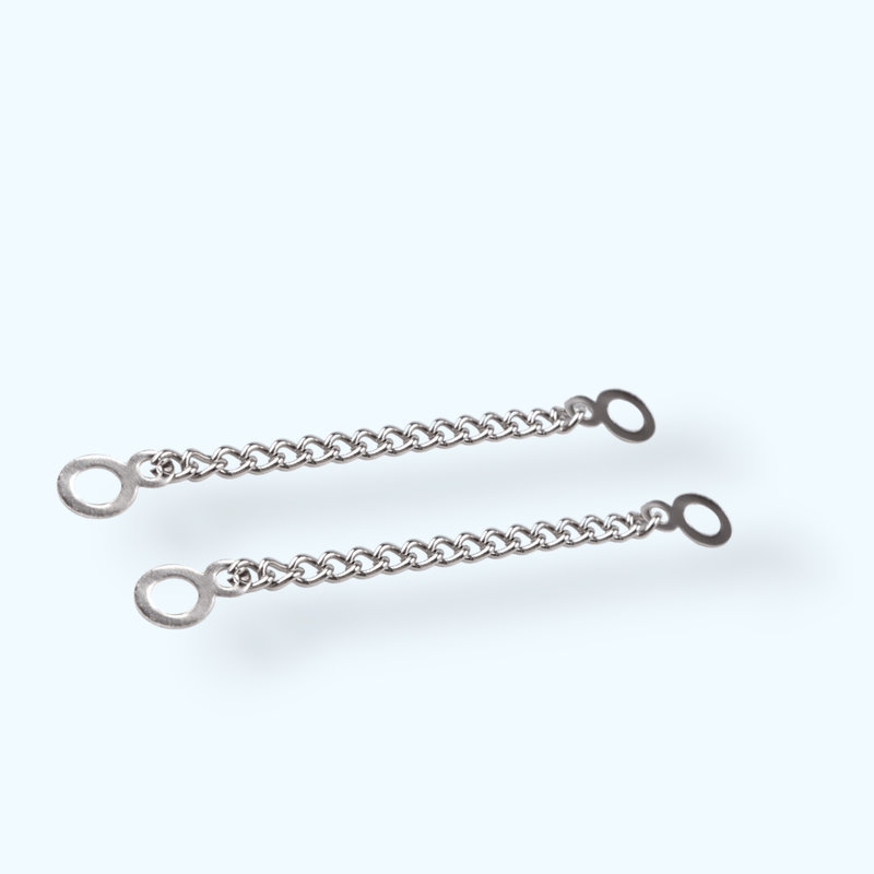 Casa si Gradina - Decoratiuni - DIY - Articole mercerie - Set 2 lanturi metalice decorative pentru confectii 9 cm Nichel - Infinity.ro