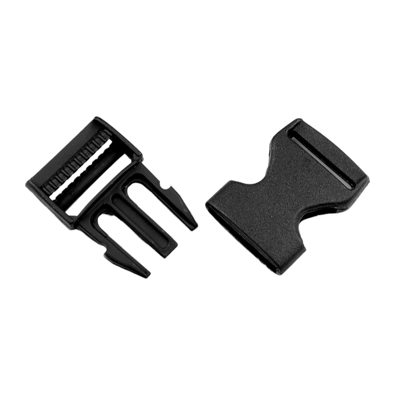 Casa si Gradina - Decoratiuni - DIY - Articole mercerie - Catarama trident din plastic pentru textile, latime 25 mm, dimensiuni 31 x 61 mm Negru - Infinity.ro