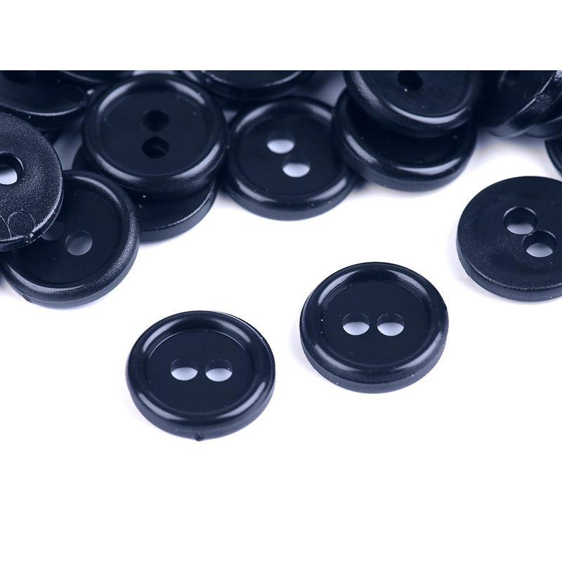 Casa si Gradina - Decoratiuni - DIY - Articole mercerie - Set 20 nasturi plastic pentru camasa, marimea 18, diametru 11,4 mm, Bleumarin - Infinity.ro