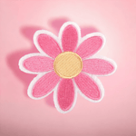 Casa si Gradina - Decoratiuni - DIY - Articole mercerie - Aplicatie termoadeziva brodata Crisalida, 83 mm, floare Roz - Infinity.ro