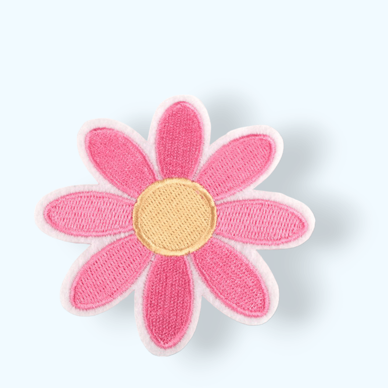 Casa si Gradina - Decoratiuni - DIY - Articole mercerie - Aplicatie termoadeziva brodata Crisalida, 83 mm, floare Roz - Infinity.ro