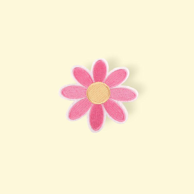 Casa si Gradina - Decoratiuni - DIY - Articole mercerie - Aplicatie termoadeziva brodata Crisalida, 83 mm, floare Roz - Infinity.ro