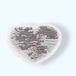 Casa si Gradina - Decoratiuni - DIY - Articole mercerie - Aplicatie termoadeziva cu paiete reversibile 7 x 8 cm, Inima roz pudrat - Infinity.ro