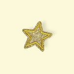 Casa si Gradina - Decoratiuni - DIY - Articole mercerie - Aplicatie termoadeziva, stea 3.5 cm, Auriu - Infinity.ro