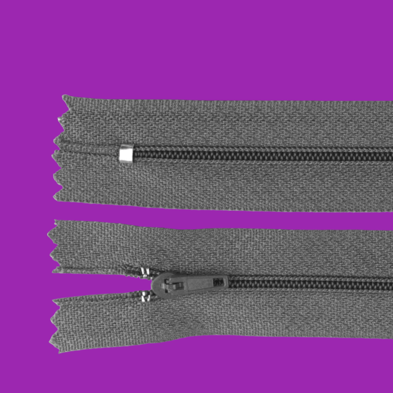 Casa si Gradina - Decoratiuni - DIY - Articole mercerie - Fermoar spiralat nedetasabil Crisalida, lungime 20 cm Gri inchis - Infinity.ro