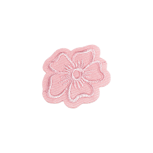 Aplicatie termoadeziva brodata, 35 mm floare Roz deschis