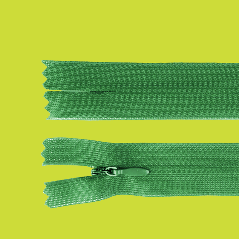 Casa si Gradina - Decoratiuni - DIY - Articole mercerie - Fermoar ascuns nedetasabil Crisalida, lungime 50 cm Verde - Infinity.ro