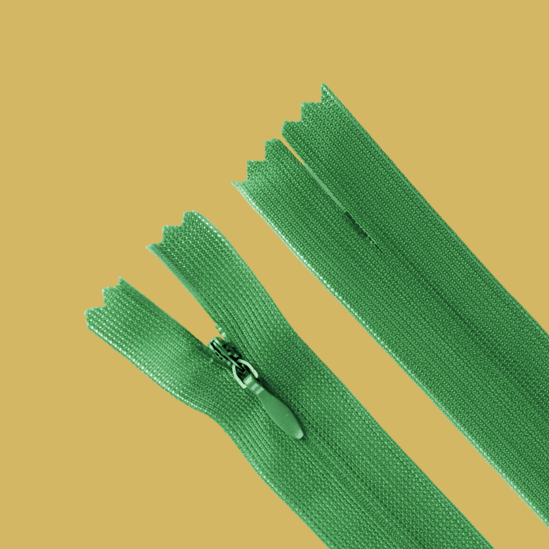 Casa si Gradina - Decoratiuni - DIY - Articole mercerie - Fermoar ascuns nedetasabil Crisalida, lungime 50 cm Verde - Infinity.ro