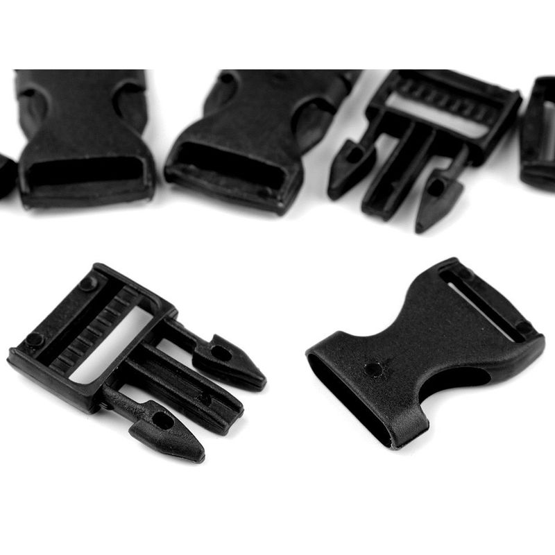 Casa si Gradina - Decoratiuni - DIY - Articole mercerie - Catarama trident din plastic pentru textile, latime 20 mm, dimensiuni 25 x 51 mm Negru - Infinity.ro