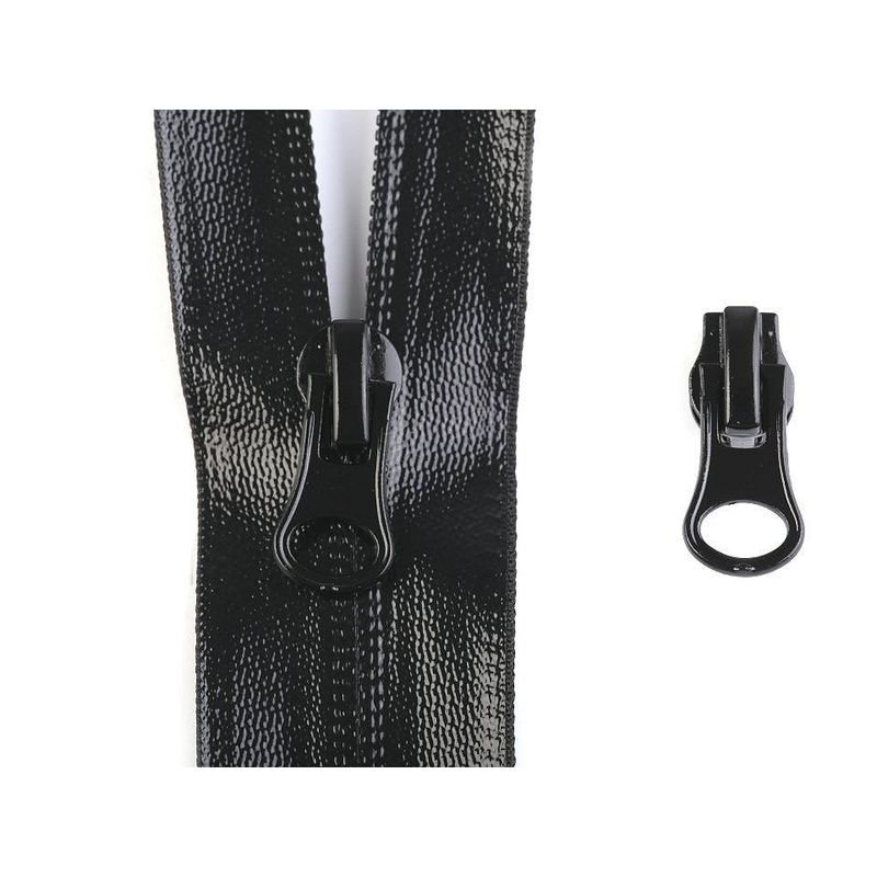 Casa si Gradina - Decoratiuni - DIY - Articole mercerie - Cursor metalic pentru fermoar spiralat impermeabil 7 mm, Negru - Infinity.ro