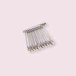Casa si Gradina - Decoratiuni - DIY - Articole mercerie - Set 12 ace de siguranta metalice, lungime 34 mm, argintii - Infinity.ro