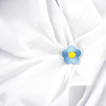 Casa si Gradina - Decoratiuni - DIY - Articole mercerie - Aplicatie termoadeziva brodata 30 mm floare Albastru deschis - Infinity.ro