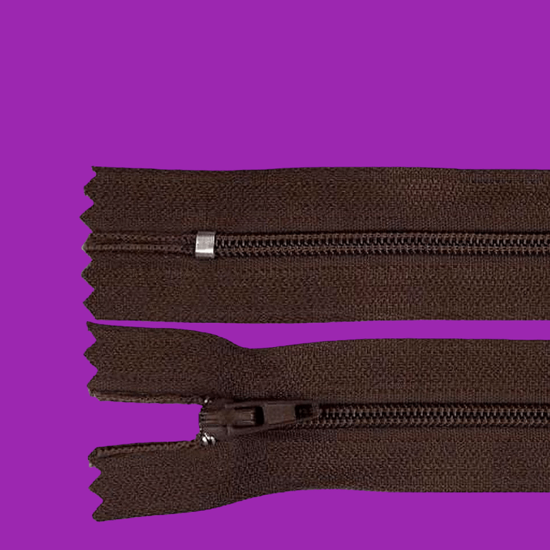 Casa si Gradina - Decoratiuni - DIY - Articole mercerie - Fermoar spiralat nedetasabil Crisalida, lungime 18 cm Maro inchis - Infinity.ro