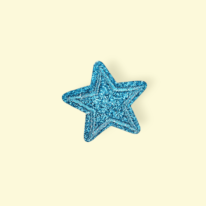 Casa si Gradina - Decoratiuni - DIY - Articole mercerie - Aplicatie termoadeziva, stea 3.5 cm, Albastru - Infinity.ro