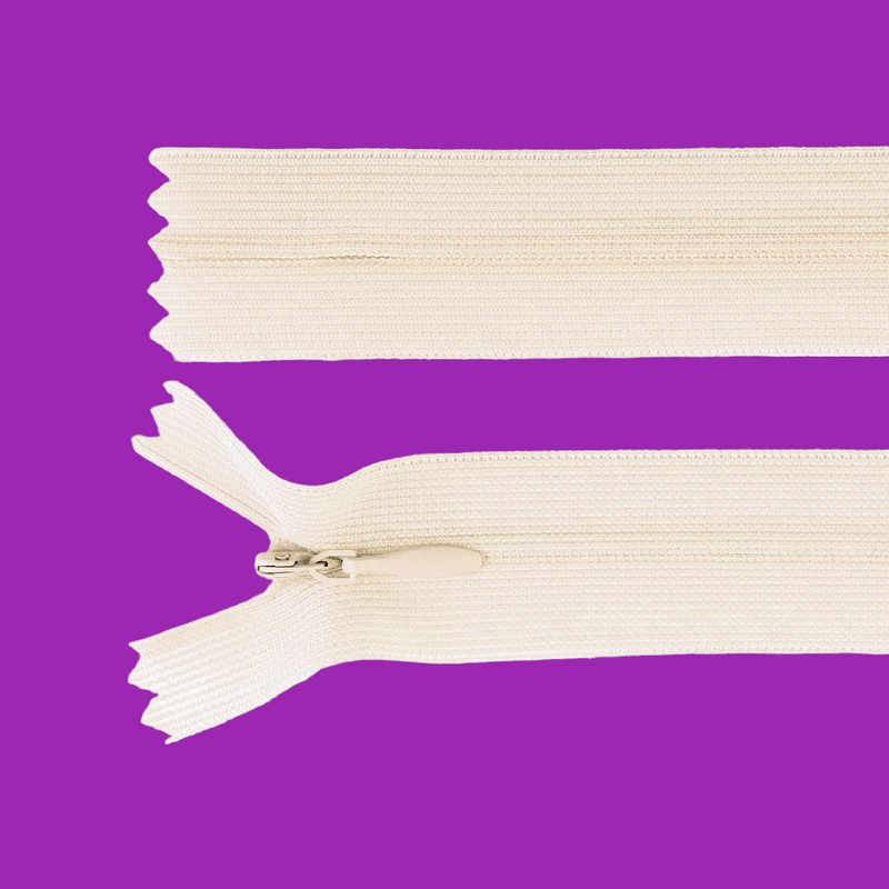 Casa si Gradina - Decoratiuni - DIY - Articole mercerie - Fermoar ascuns nedetasabil Crisalida, lungime 50 cm Crem - Infinity.ro