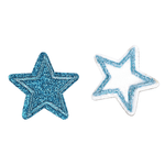 Casa si Gradina - Decoratiuni - DIY - Articole mercerie - Aplicatie termoadeziva, stea 3.5 cm, Albastru - Infinity.ro